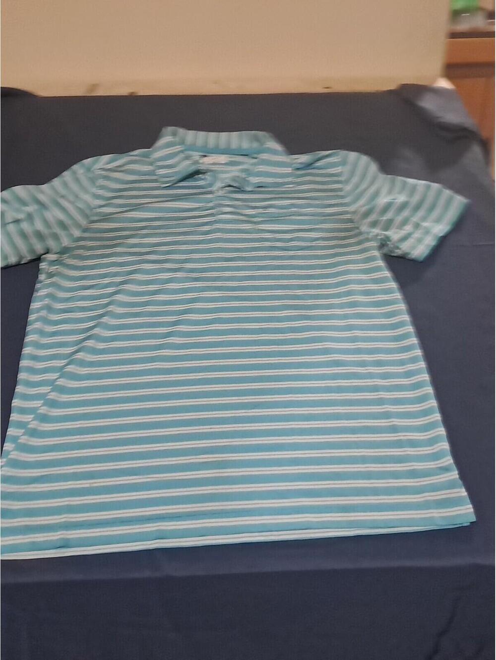Izod Golf Tee Size M Blue and White Short Sleeve Polo : Staining‎